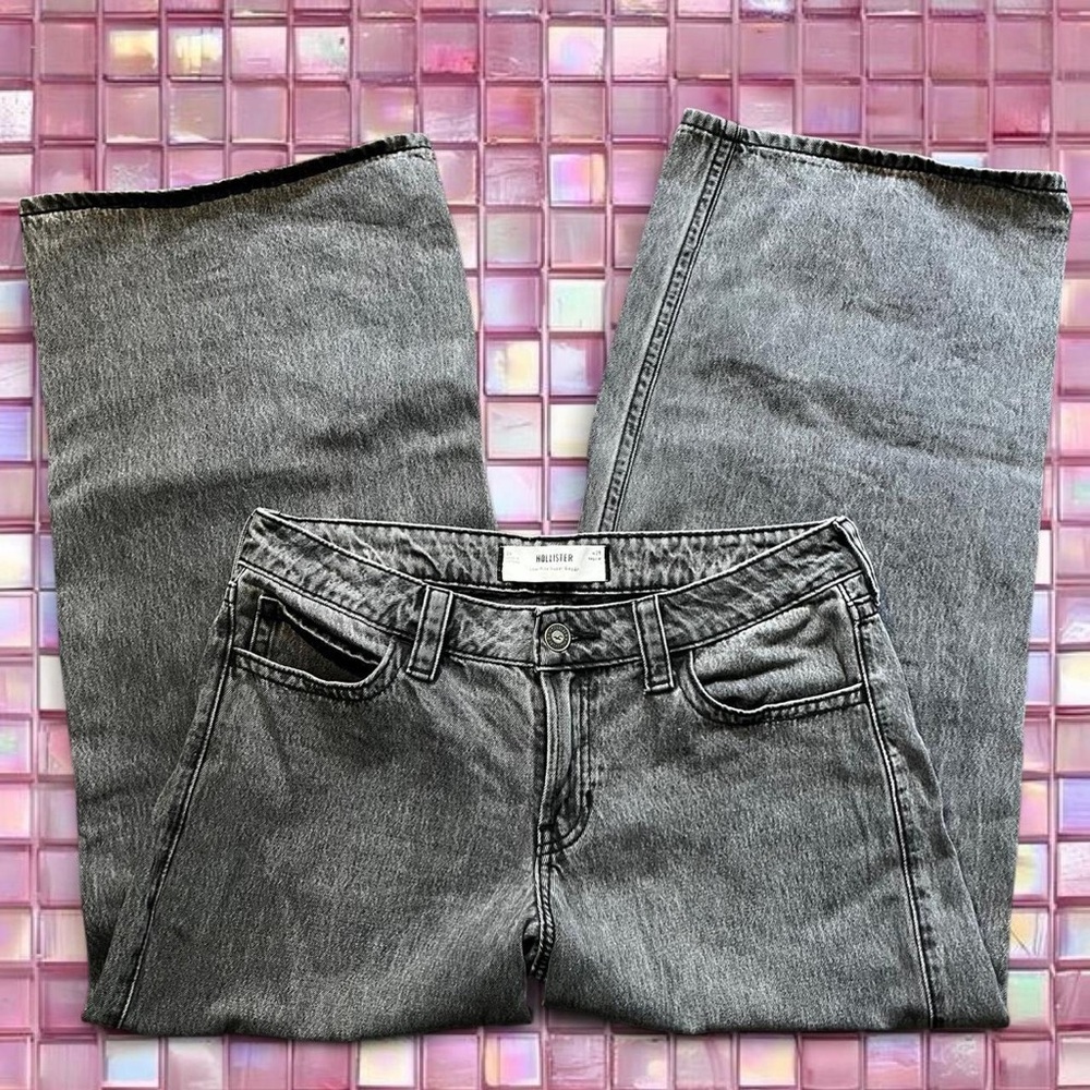 Hollister Women's Gray Straight Leg Jeans